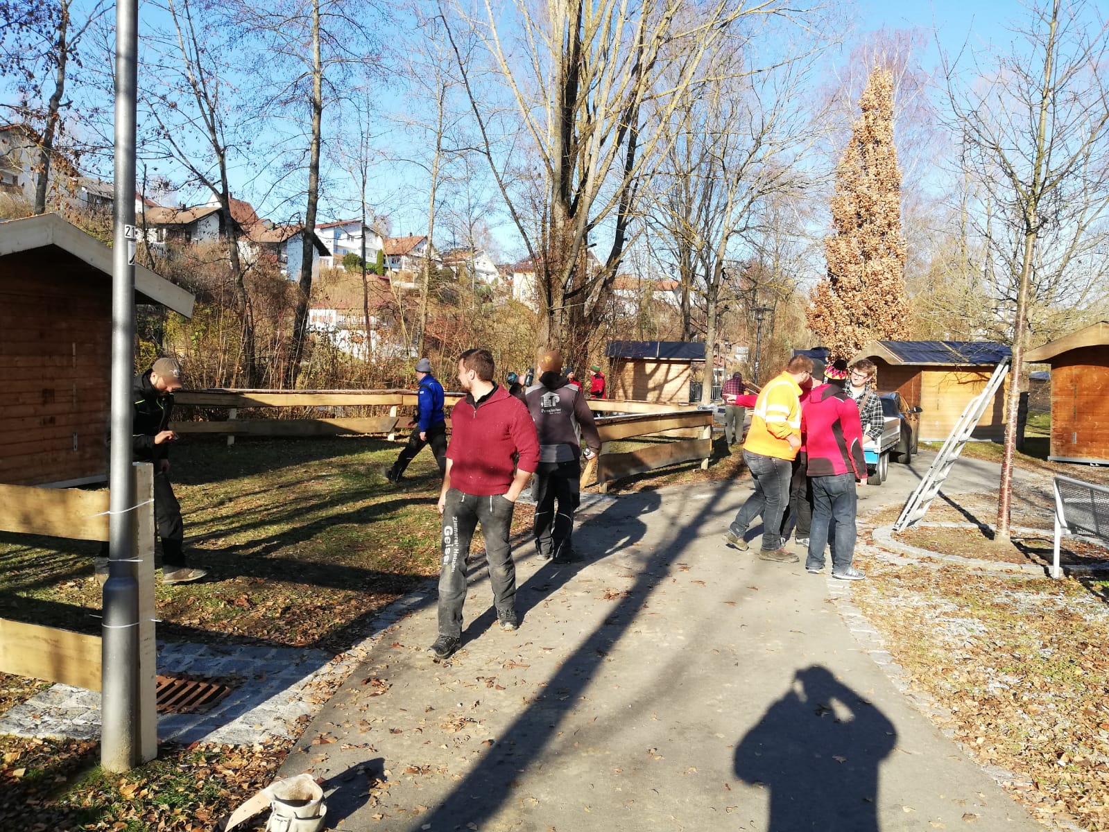 Aufbau Christkindlmarkt 2018