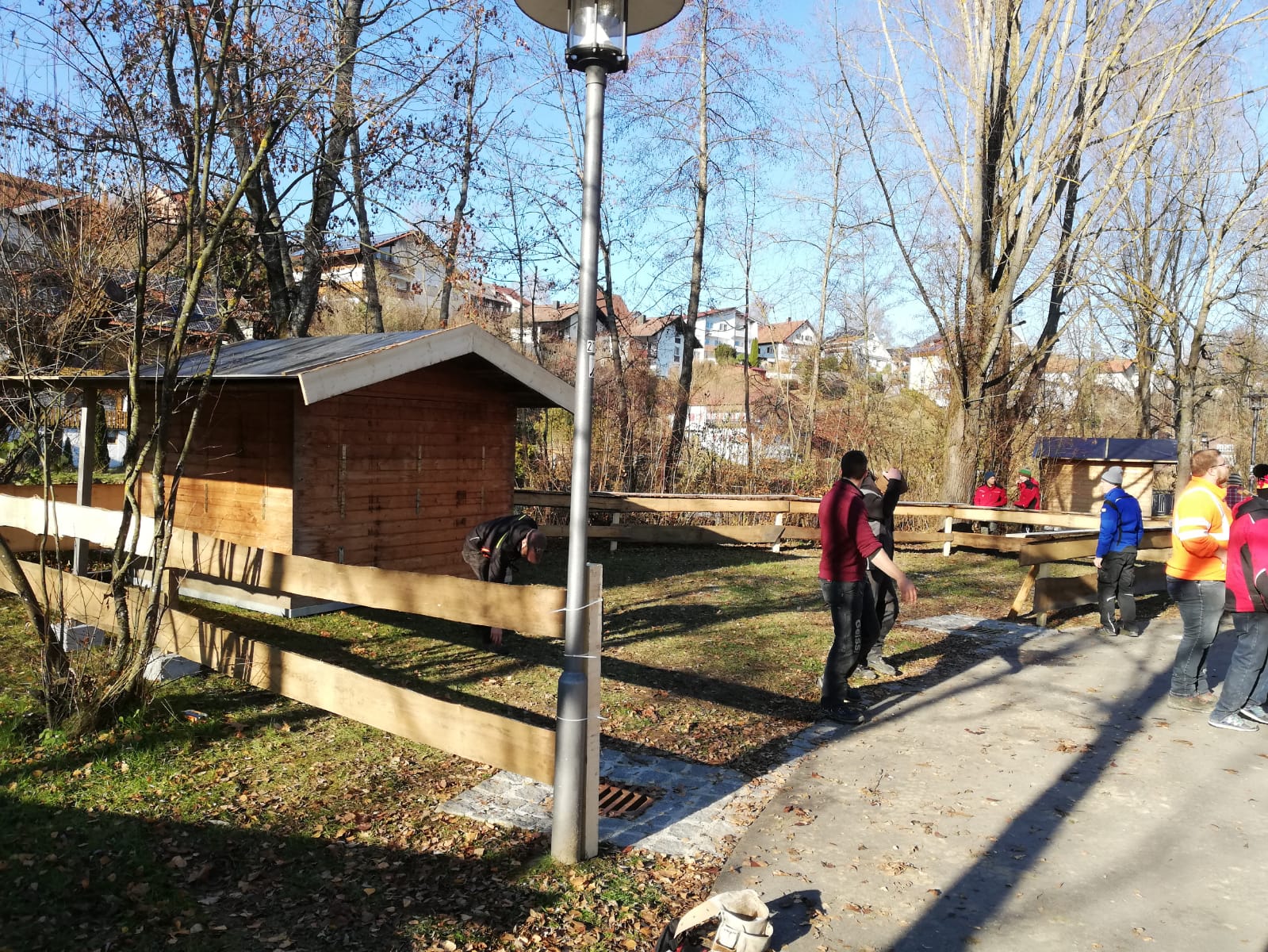 Aufbau Christkindlmarkt 2018