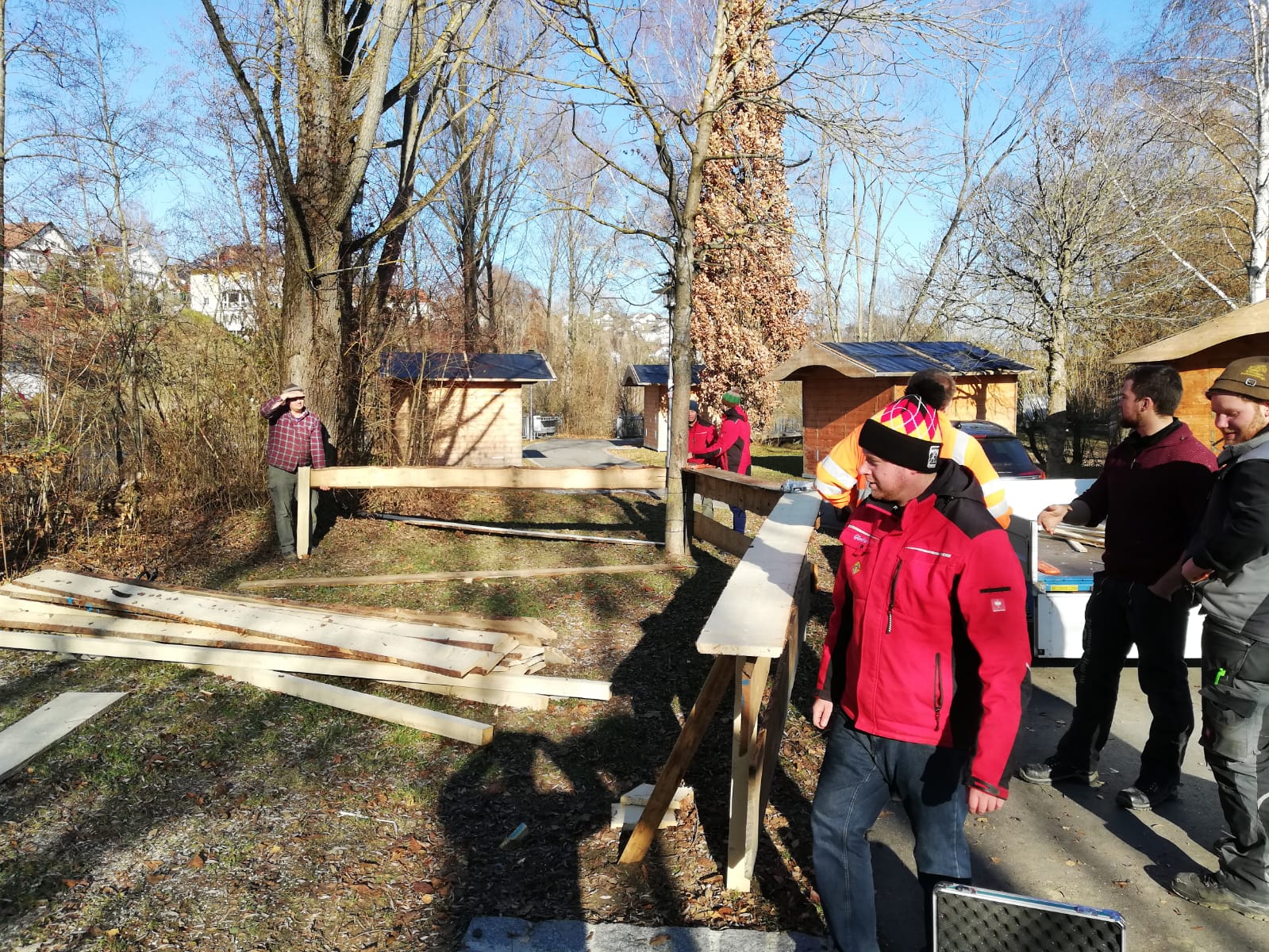 Aufbau Christkindlmarkt 2018