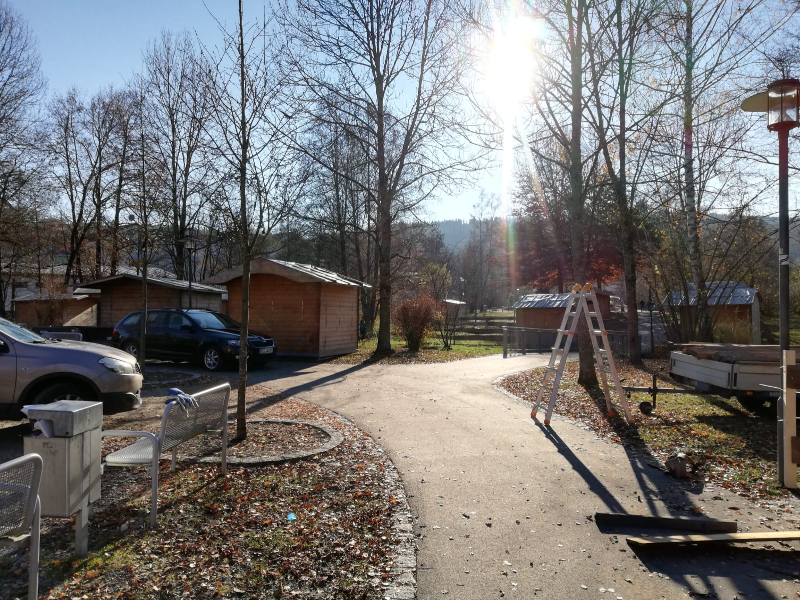 Aufbau Christkindlmarkt 2018