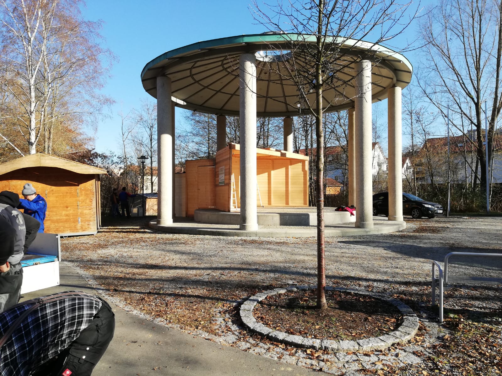 Aufbau Christkindlmarkt 2018