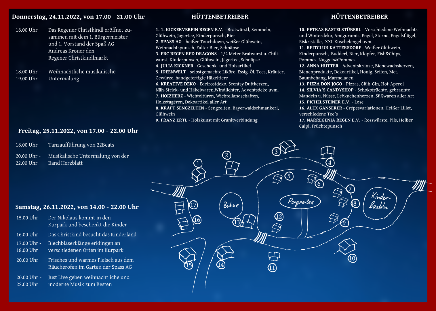 Christkindlmarkt 2022 Flyer Rückseite